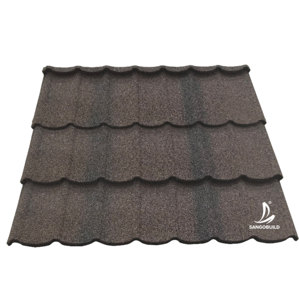 0.40mm Thick Brick Red Colorful Stone Coated Steel Metal Roof Tile