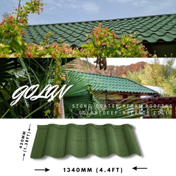 0.4mm Light Weight Sheet Zinc Steel Galvalume Stone Coated Roofing Metal Tile
