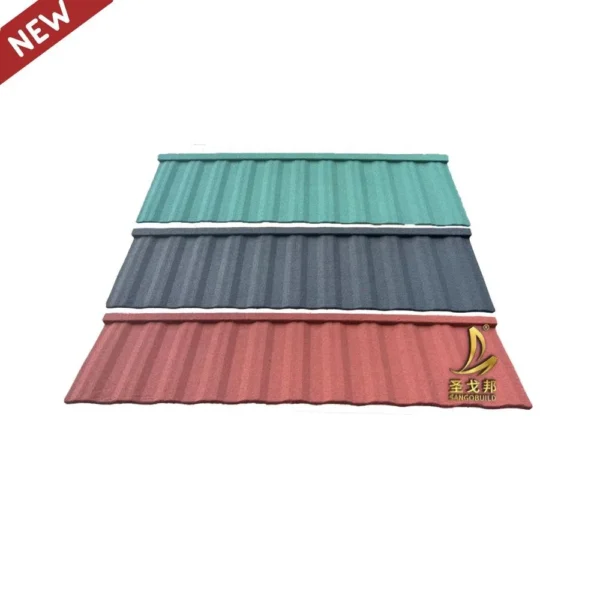 0.4mm Light Weight Zinc Steel Galvalume Stone Coated Metal Roofing Tiles