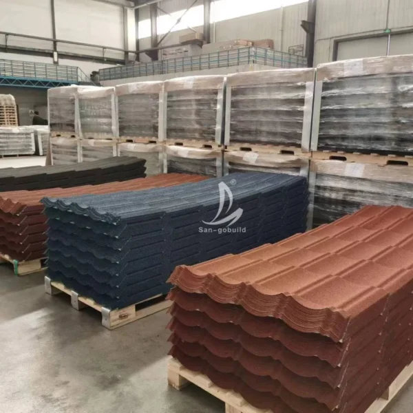 0.5mm Color Stone Coated Metal Roof Tile Accessories Price House Building Material Metal Roofing Tile