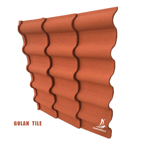 10% off Golan Profile Modern Roof Tile Stone Coated Steel Roofing Tiles Metal Sheet Villa Building Roofing Tiles for Houses