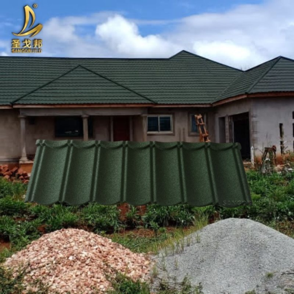 2022 Modern Design European and American Standard Corrugated Roof Sheet Stone Coated Metal Steel Roofing Tiles
