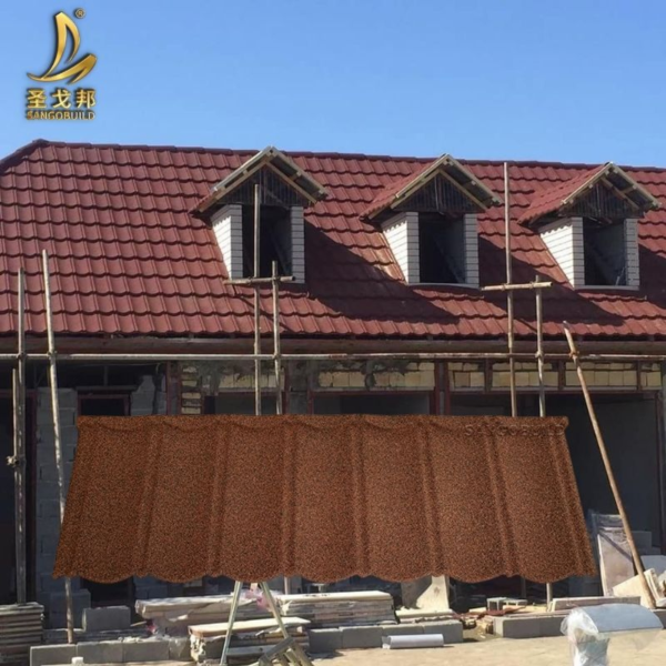 2022 Modern Design European and American Standard Corrugated Roof Sheet Stone Coated Metal Steel Roofing Tiles