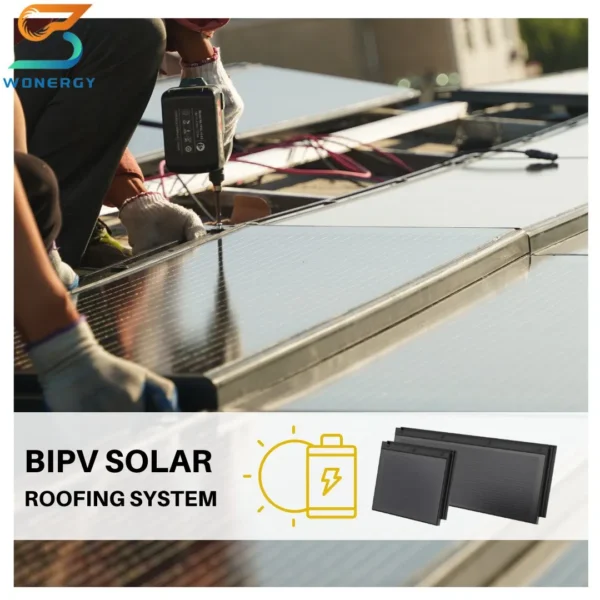 2023 New Style 87W Roofing Shingles Flexible Photovoltaic Solar Roof Tiles