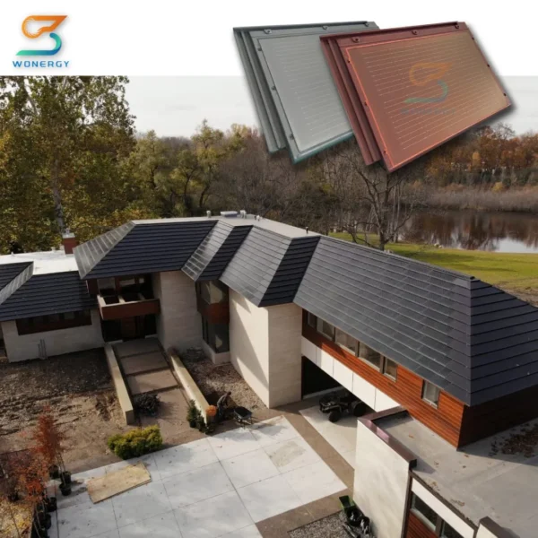 2023 New Style 87W Solar Shingle Roof Tiles Flexible Photovoltaic Solar Roof Tiles