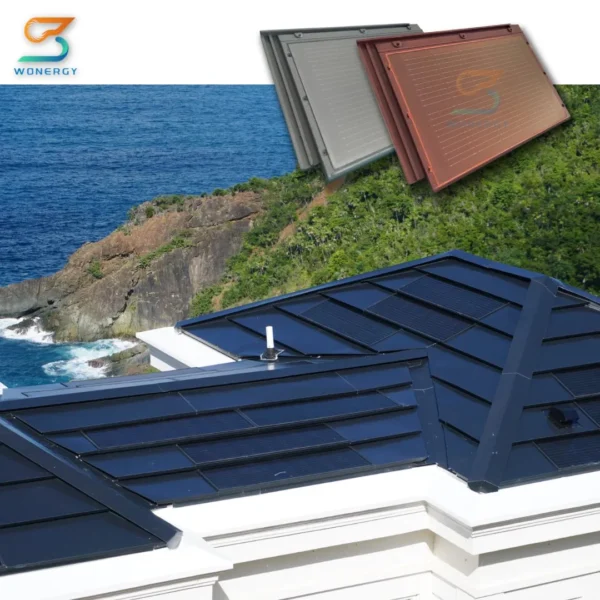 2023 New Style 87W Solar Shingle Roof Tiles Flexible Photovoltaic Solar Roof Tiles