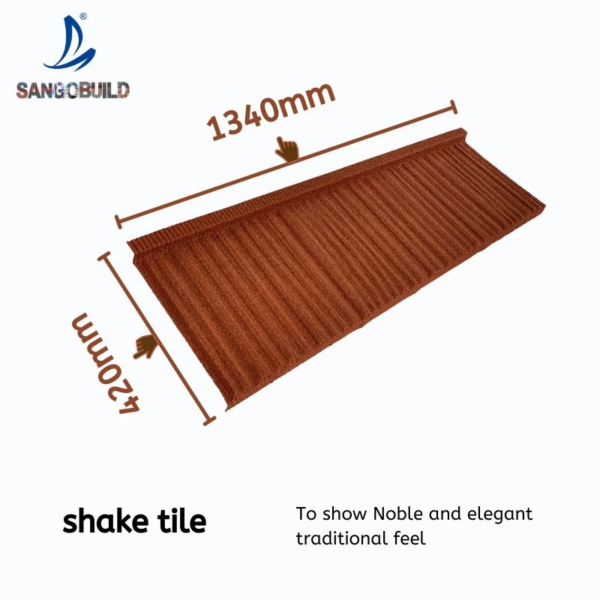 2023 New Type Popular Roofing Materials 1340*420mm Aluminized Zinc Steel Roof Sheet Stone Coated Metal Roofing Tile