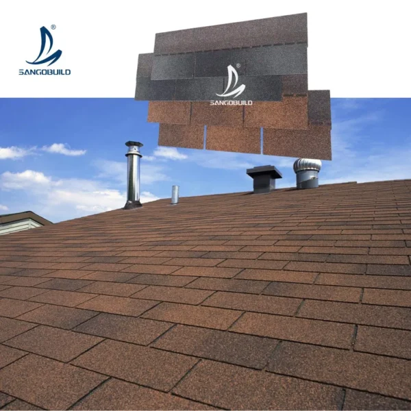 3 Tab Asphalt Shingle Roofings Color Stone Coated Fiberglass Roof Tiles