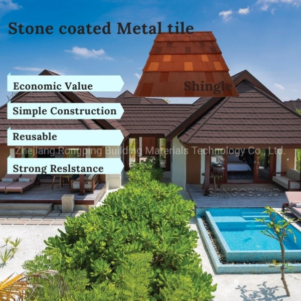 30 Year Warranty High Quality Building Construction Materials Colorful Stone Coated Metal Roof Tiles