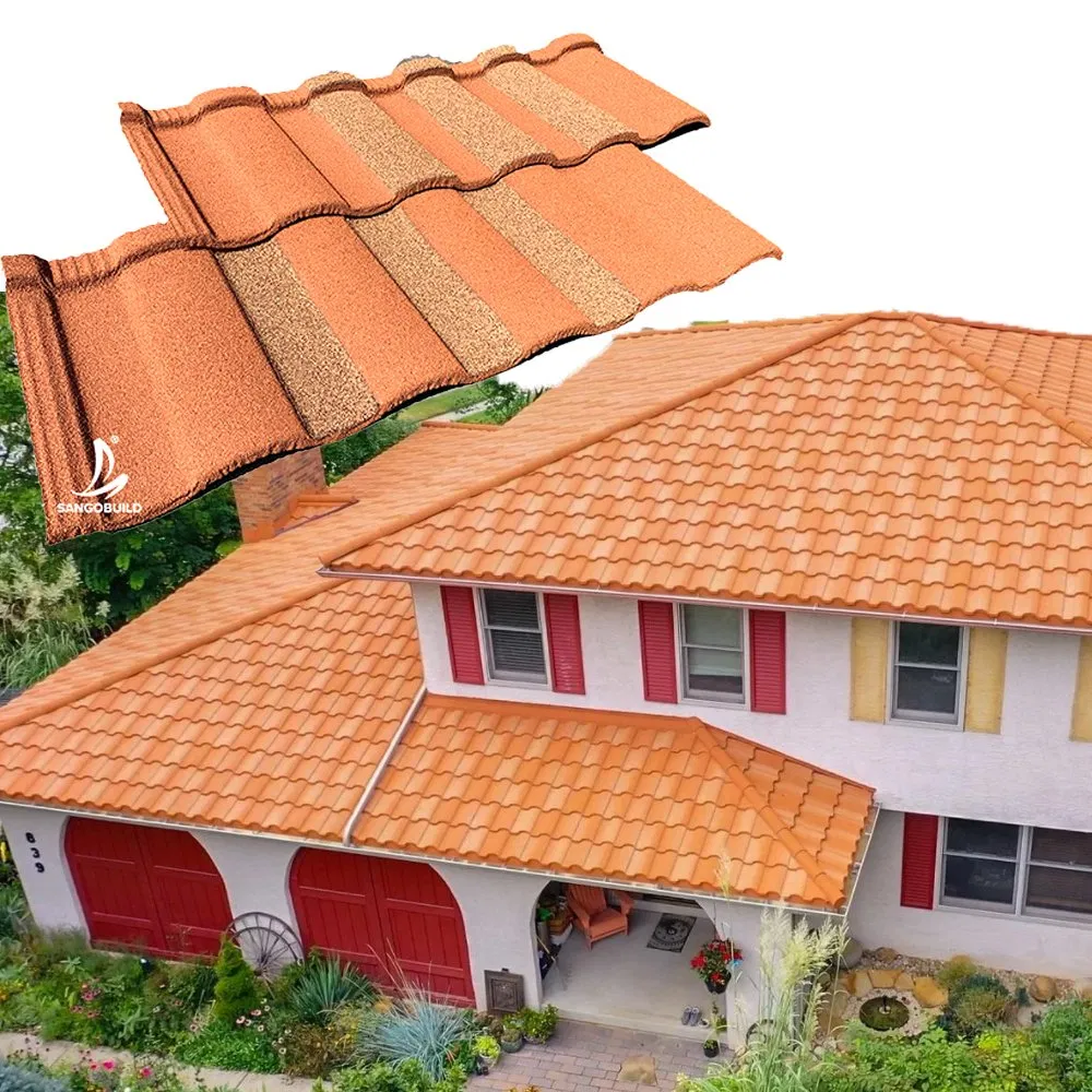 50 Year Warranty Thickness 04 mm Colored Stone Coated House Roofing Tiles 50 Year Warranty Thickness 04 mm Colored Stone Coated House Roofing Tiles