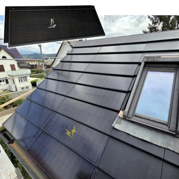 50-Years Warranty BIPV Photovoltaic Integrated Building Material Flexible Solar Panel Roof Tile