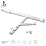 5.2inch Black White Rainwater Gutter Manufacturer Roof Drainage
