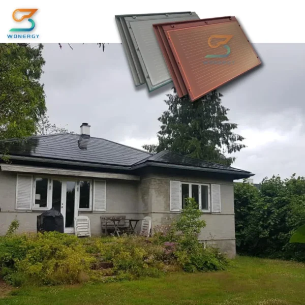 630*480mm Rooftop Roof Building Solar Paneling Design BIPV Solar Roof Panels off Grid Solar Kit BIPV Solar Tile