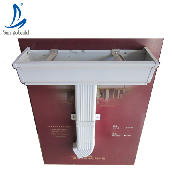 7K Color Aluminium Roof Drain Rain Gutter, Rectangular Cheap Stainless Rainwater Gutter for Roof Drainage