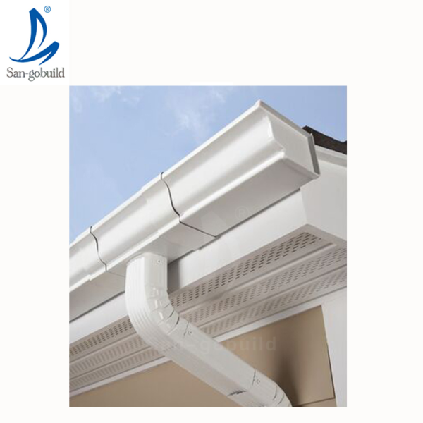 7K Color Aluminium Roof Drain Rain Gutter, Rectangular Cheap Stainless Rainwater Gutter for Roof Drainage