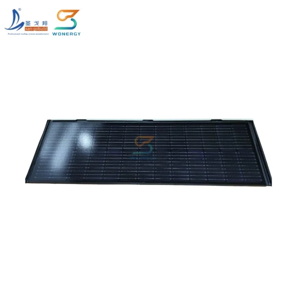 80watt Monocrystalline Silicon Photovoltaic System Blpv Black Solar Roof Tile