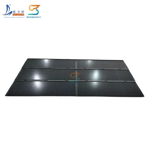 80watt Monocrystalline Silicon Photovoltaic System Blpv Black Solar Roof Tile