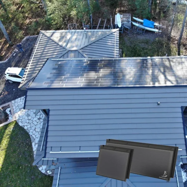 87kw 35kw BIPV Photovoltaic Solar Dachziege Roof System Flat Solar Roof Tiles Tejas Solares