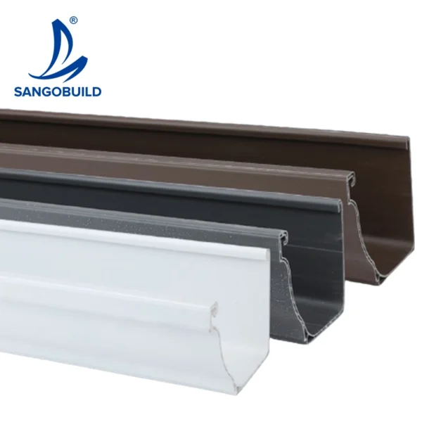 Affordable Roofing Materials PVC Water Rain Collector Roof Gutter Drainage System