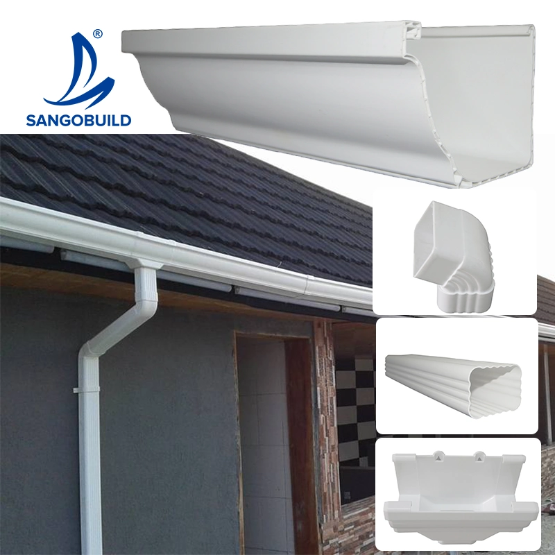 Affordable Roofing Materials PVC Water Rain Collector Roof Gutter Drainage System Affordable Roofing Materials PVC Water Rain Collector Roof Gutter Drainage System