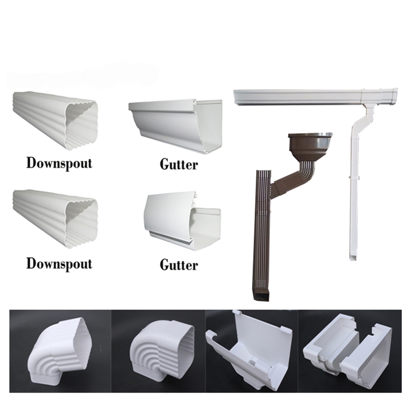Africa Hotsale PVC Pipes and PVC Rain Gutter for Roof Drainage System Gutter Connector Africa Hotsale PVC Pipes and PVC Rain Gutter for Roof Drainage System Gutter Connector