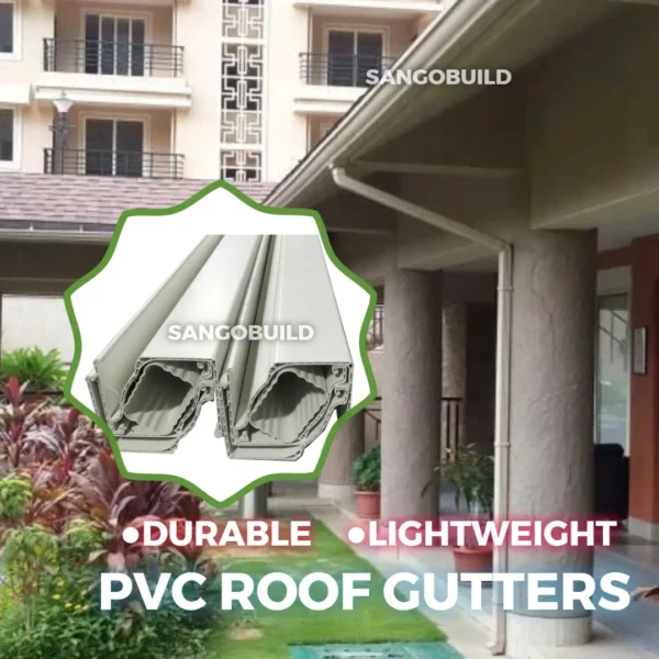 Africa Modern Dual Wall Guttering Design Style Square Shape Strong PVC Roof Drainage System Rain Gutter with Free Samples
