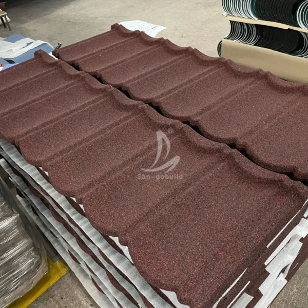 Africa Popular Factory Price Arc Corrugated Seven Bond Stone Coated Steel Roof Tile