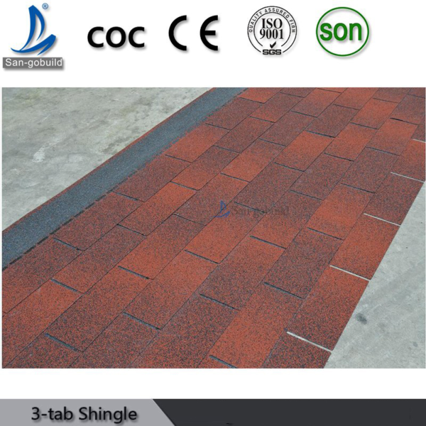 Africa Southeast Asia South America Premium Quality Asphalt Shingle 3-Tab Fiberglass Asphalt Roofing Shingle Tiles Sheets