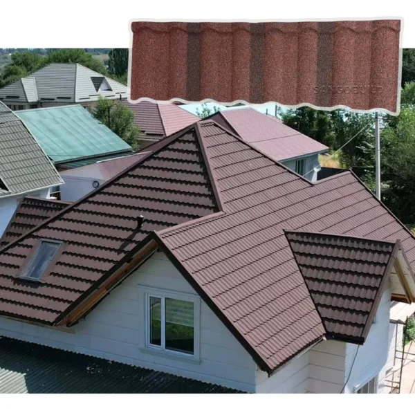 Aging Resistance Aluminium Stone Coated Metal Roof Tile Steel Architectural Building Material