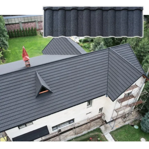 Aging Resistance Aluminium Stone Coated Metal Roof Tile Steel Architectural Building Material