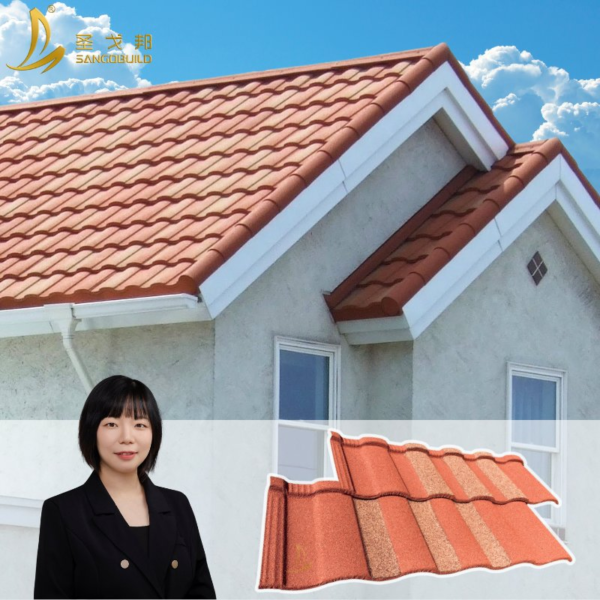 Aluminum Construction Materials High Quality Rainbow Zink Stone Coating Metal Roof Tile