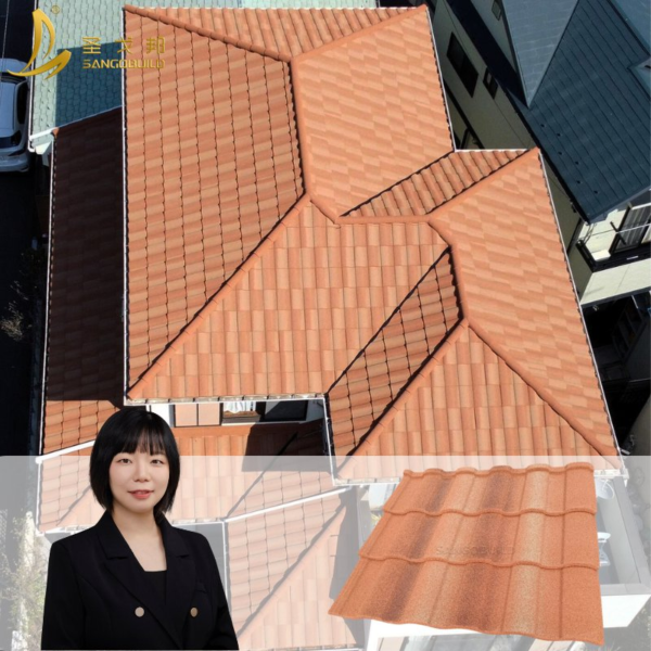 Aluminum Construction Materials High Quality Rainbow Zink Stone Coating Metal Roof Tile
