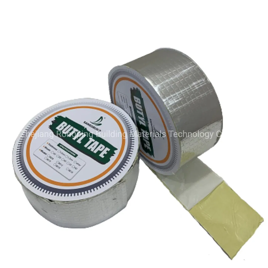 Aluminum Foil Self Adhesive Bitumen Waterproof Butyl Rubber Tape Aluminum Foil Self Adhesive Bitumen Waterproof Butyl Rubber Tape
