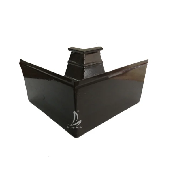 Aluminum Gutter System Black PVC Drainage Pipe 90/135 Degree Outside/Inside Corner