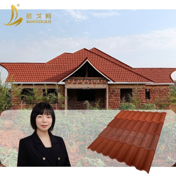 Anti-Corrosion Arched Roofing Shingles Aluminum Sheet Color Stone Coated Metal Roof Tile