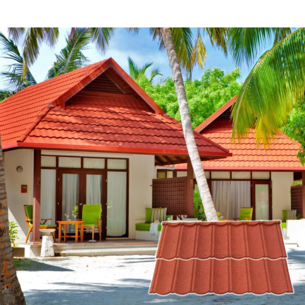 Anti-Corrosion Shingles Light-Weight Building Materials Stone Coated Metal Roof Tiles for Apartment
