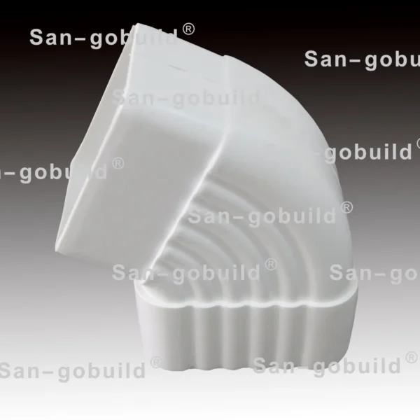 Anti-Leaking Rain Drain PVC Roof Gutter and Pipe 30 Years Wattanty Water Collector Tube Plastic Elbows