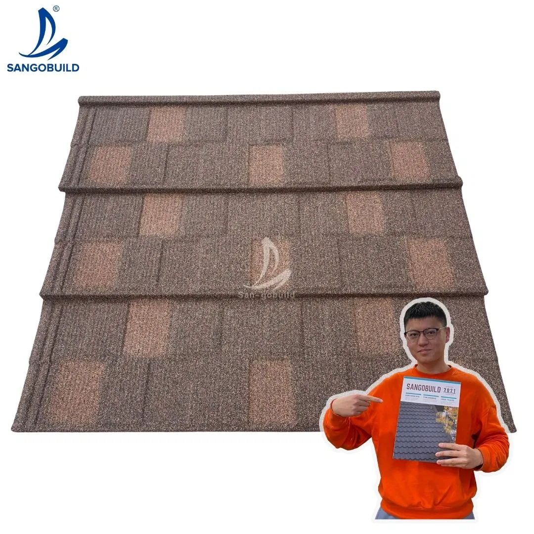 Anti Resistant Roofing Materials Sangobuild Stone Coated Steel Roofing Tile for Homeowner Anti Resistant Roofing Materials Sangobuild Stone Coated Steel Roofing Tile for Homeowner