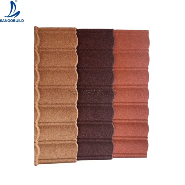 Artificial Aging Resistance Versatile Stone Coated Metal Roofing Sheet Roof Shingle