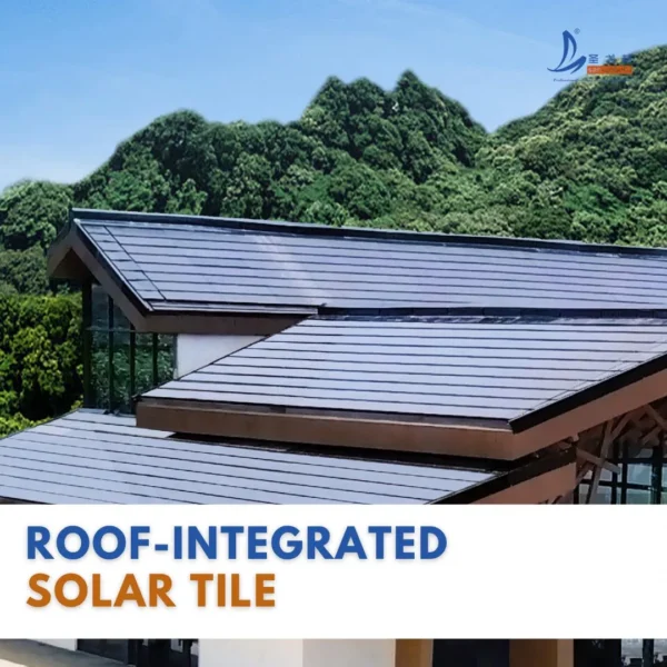 BIPV Reliable Solar Roof System Waterproof Wind Resistant Mounting Solar Roof Tile