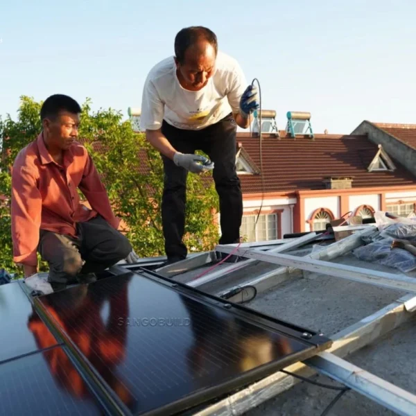 BIPV Solar Panel Powered Roof Structure Home Solar Roofing Tile