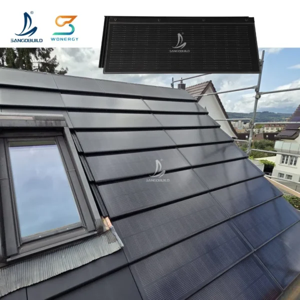 BIPV Solar Roof Shingles Photovoltaic Tiles Solar System Roof Tiles