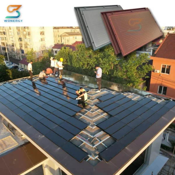 BIPV Solar Roof Tiles Solar Tile Roof Mounting System Solar Panel Tiles for Roof