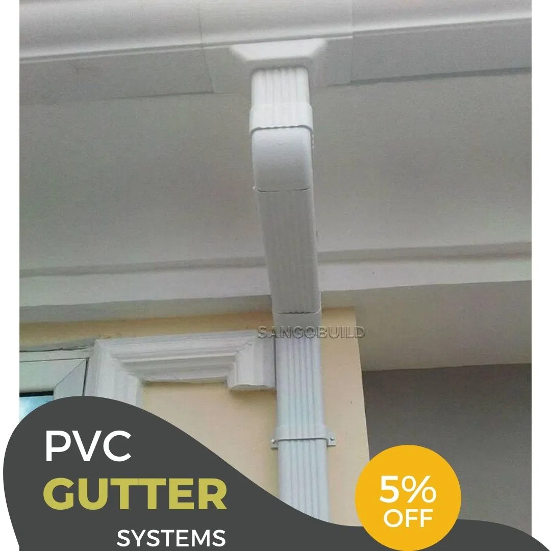 Building Materials PVC Water Pipe Fitting Gutter Aluminium Guard UPVC Rain Chain Hydroponic Roof Drain System Building Materials PVC Water Pipe Fitting Gutter Aluminium Guard UPVC Rain Chain Hydroponic Roof Drain System