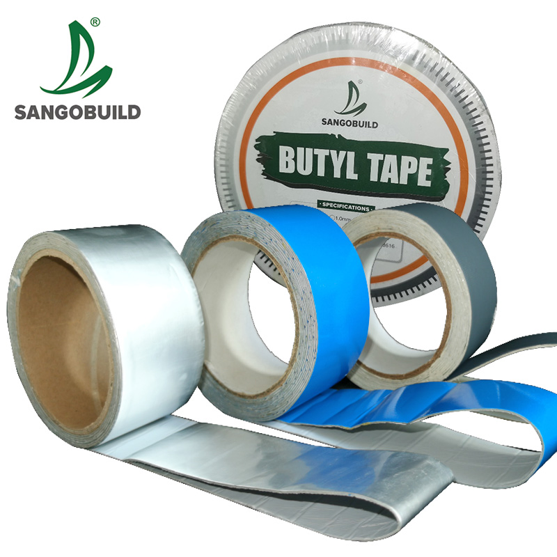 Butyl Adhesive Tape Waterproof Membrane Aluminum Butyl Tape House Leakage Repairing Tape Super Strong Waterproof Tape Stop Leaks for Roofing Butyl Adhesive Tape Waterproof Membrane Aluminum Butyl Tape House Leakage Repairing Tape Super Strong Waterproof Tape Stop Leaks for Roofing