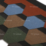 Cheap Roofing Materials Blue Red Roofing Shingles Laminate Mosaic 3-Tab Designs Shingles