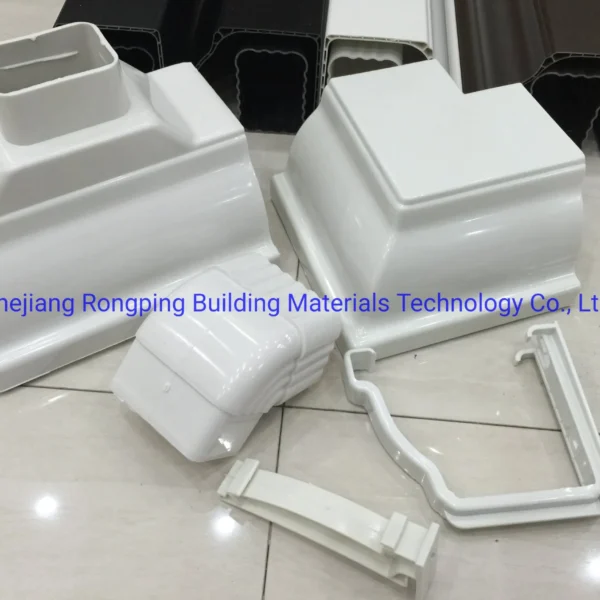 China 5.2 Inch PVC Rain Gutter Roof Drain Plastic Roofing Material Water Leaf Guard Water Gutter System&Downspout