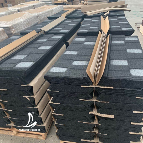 China Factory Hot Sale Aluminum Steel Roof Tile Building Material Stone Coated Tile Roman Galvanized Chips Roofing Sheet