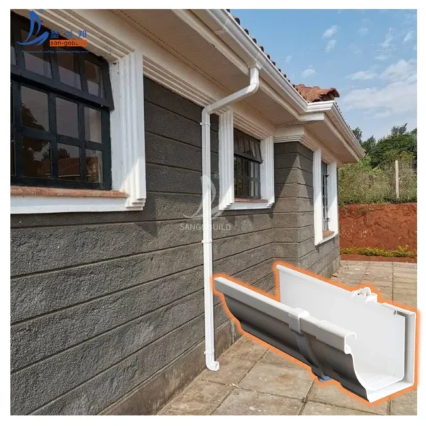 China Factory Supply PVC Rain Water Collector Good Price Roof Rain Gutter