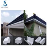 China Manufacture Roof Gutter Rain Chains Stainless Steel Gutter Price Philippines Nigeria 5.2 Inch Downspout PVC Square Pipe Rainwater Gutter